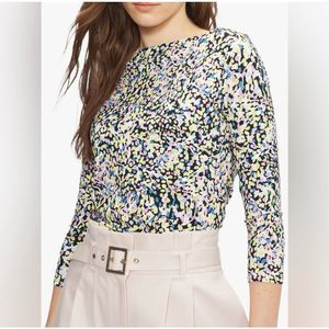 Ted Baker Normma Half Sleeve Fleck Tee Size 3 US size 8-10 NWT
